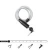 Accessories Lock with Key 100 Grey